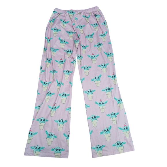 Munki Munki Star Wars Slumber Baby Yoda Grogu Ice Cream Pajama Womens M/L - Picture 9 of 11